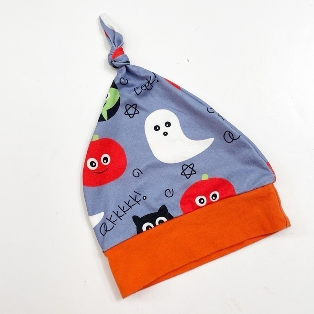 Halloween print baby hat
